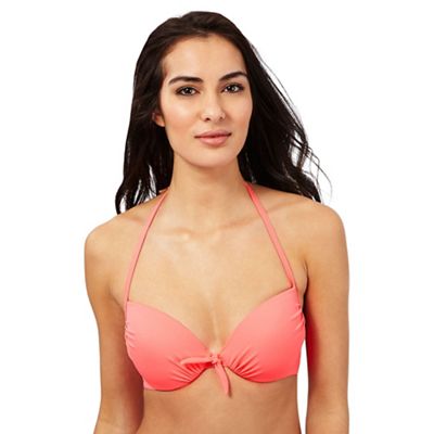 Gorgeous DD+ Pink underwired bikini top